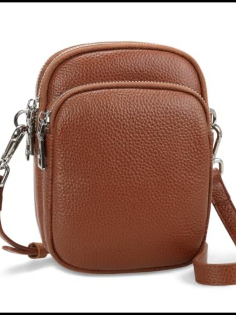 Genuine Leather Crossbody Bag RFID Blocking Mini Cell Phone Purse